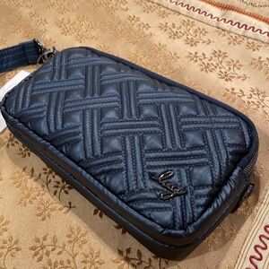 NWT LUG Quilted Crossbody Bag, Coupe XL, Met Indigo, pristine condition
